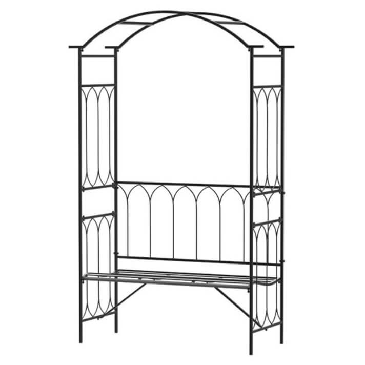 Banco de jard&iacute;n con arco para plantas Outsunny