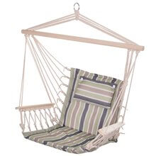 Silla colgante con estampado de rayas beige Outsunny