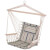 Silla colgante con estampado de rayas beige Outsunny
