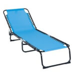 Tumbona plegable de color azul Outsunny
