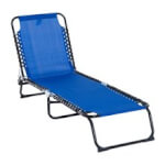 Tumbona plegable de color azul oscuro Outsunny