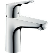 Grifo de lavabo monomando mezclador Focus 100 Coolstart con desagüe automático Hansgrohe