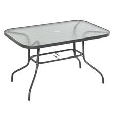 Mesa de cristal para jardín Outsunny