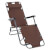 Silla tumbona reclinable y plegable marrón Outsunny