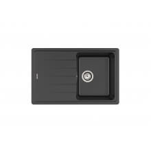 Fregadero negro una cubeta con escurridor 80 QUARZEX® Bergen Roca