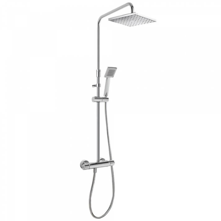 Conjunto de ducha termost&aacute;tica ECO FLAT Tres barra deslizante