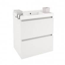 Mueble con lavabo resina 60cm Blanco B-Box BATH+