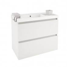 Mueble con lavabo resina 80cm Blanco B-Box BATH+