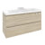 Mueble con lavabo resina 2 senos 120cm Roble nature B-Box BATH+