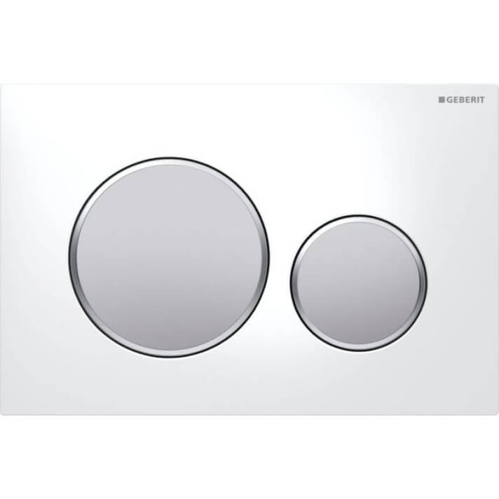 Pulsador Sigma20 Blanco-Cromo
