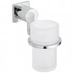 Vaso de cristal satinado y Soporte de pared Grohe Veris