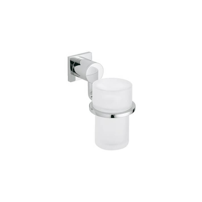 Vaso de cristal satinado y Soporte de pared Grohe Veris