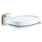 Jabonera cerámica con Soporte de pared Grohe Grandera Oro