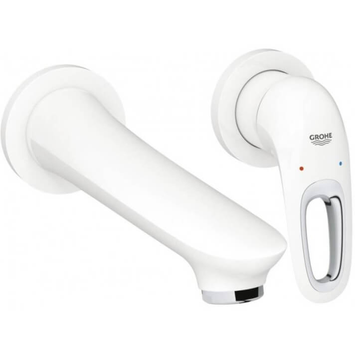Grifo lavabo mural M de palanca con hendidura Moon White Grohe Eurostyle