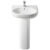 Lavabo con pedestal Meridian 55x46cm Roca