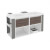 Mueble con lavabos resina 120cm Blanco-Fresno/Gris B-Smart BATH+