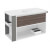 Mueble con lavabo porcelana 100cm Blanco-Fresno/Gris B-Smart BATH+