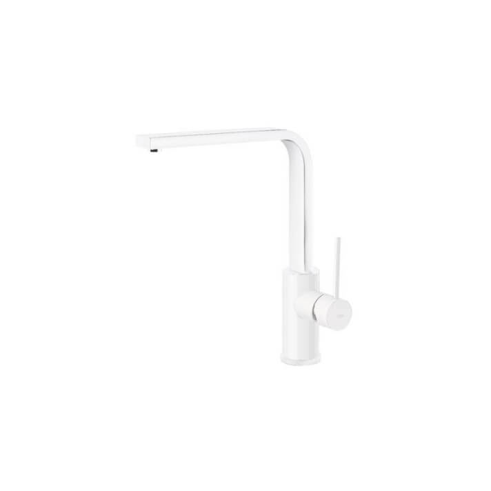 Grifo de fregadero recto Blanco Mate TRES