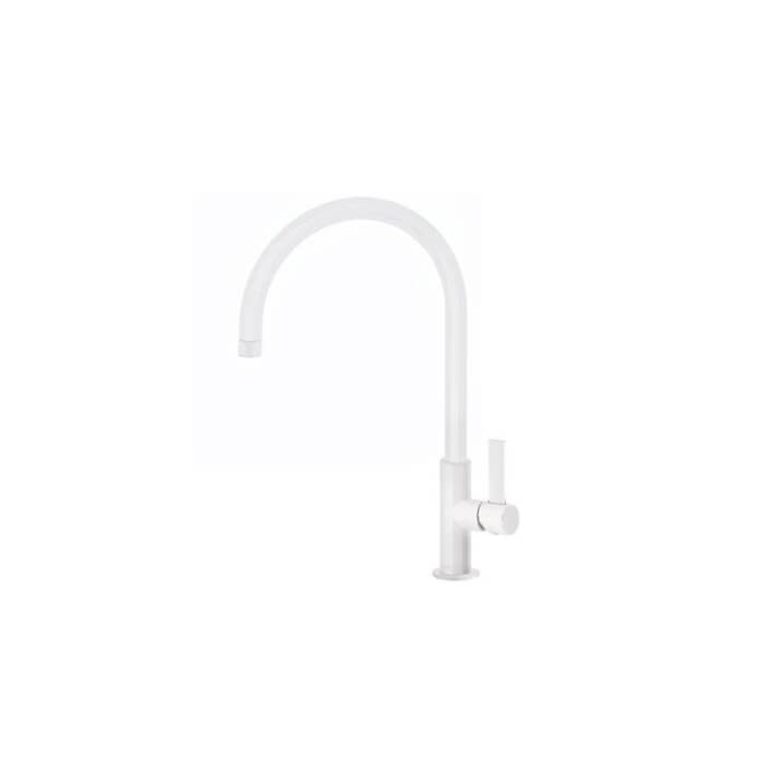 Grifo de fregadero curvado Blanco Mate TRES CLASS