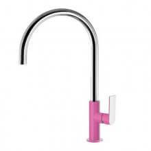 Grifo de fregadero curvado Fucsia TRES LOFT-COLORS