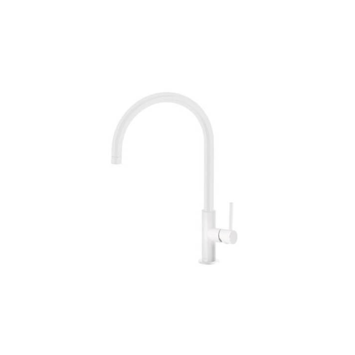 Grifo de fregadero curvado Blanco Mate TRES MAX