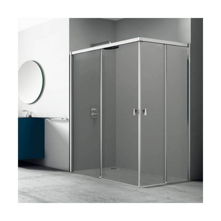 Mampara ducha angular 2 hojas correderas TECHNIC