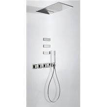 Kit de ducha termostático mural Cascada y Jets 4 vías TRES RR 