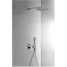 Conjunto de ducha 2 vías Negro Cromo SLIM TRES