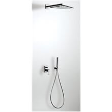 Conjunto de ducha 2 vías Bl/Ng TRES CUADRO