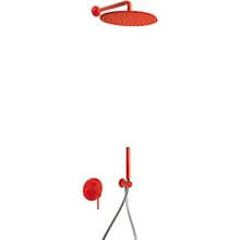 Conjunto de ducha Rojo de 2 vías TRES STUDY