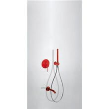 Conjunto de ducha Rojo 2 vías TRES STUDY