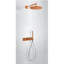 Kit de ducha termostático Naranja de 2 vías TRES STUDY