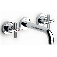 Grifo de lavabo bimando mural 19cm Loft Roca