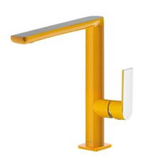 Grifo de lavabo recto Amarillo TRES LOFT M
