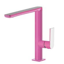 Grifo de lavabo recto Fucsia TRES LOFT M