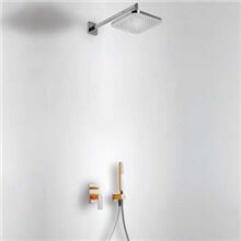 Conjunto de ducha Naranja de 2 vías TRES LOFT