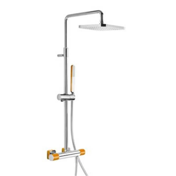 Columna de ducha termost&aacute;tica Cr/Na TRES LOFT