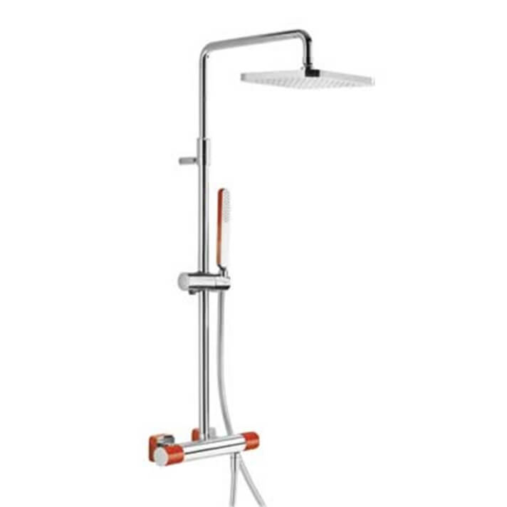 Columna de ducha termost&aacute;tica Cr/Ro TRES LOFT