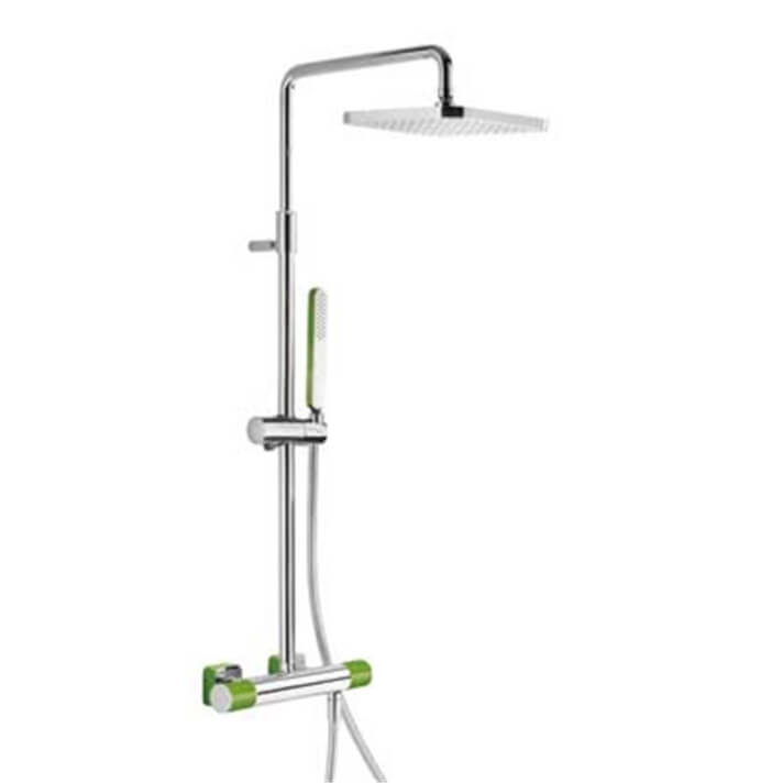 Columna de ducha termost&aacute;tica Cr/Ve TRES LOFT