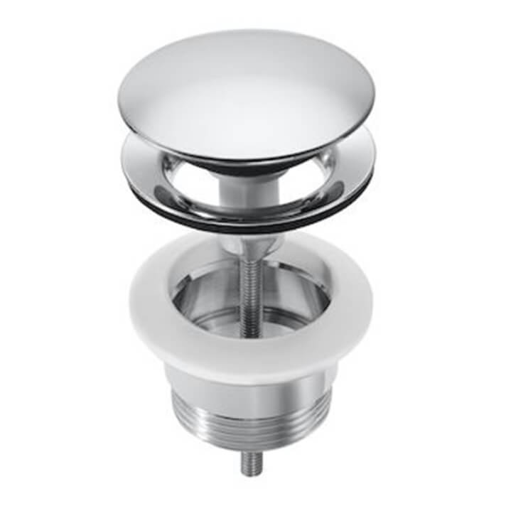 Desag&uuml;e tap&oacute;n fijo cromado Aqua Roca