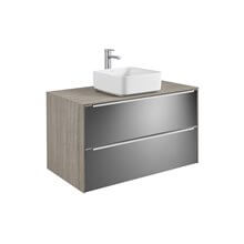 Mueble 100cm espejo fumato sobrencimera Inspira Square Roca