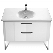Mueble 100cm blanco y lavabo Kalahari Roca