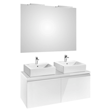 Pack mueble 120 cm blanco brillo Heima Roca