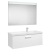 Pack mueble 110cm un cajón blanco brillo Prisma Roca