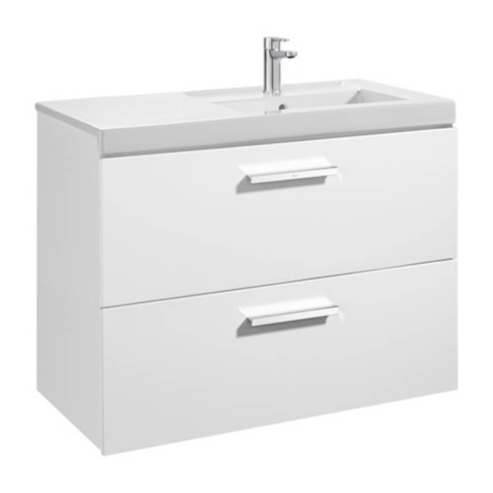 Mueble 90cm dos cajones blanco Prisma Roca