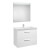 Pack mueble con lavabo 80cm dos cajones blanco Prisma Roca