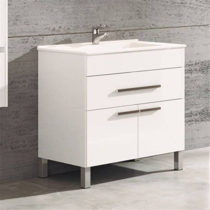 Mueble con lavabo Blanco brillo 60 Bahía TEGLER