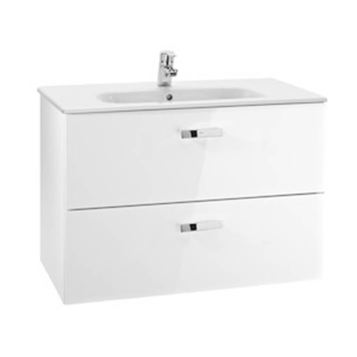 Mueble 2 cajones blanco 80cm Victoria Basic Roca