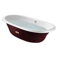 Bañera oval burdeos Newcast ROCA