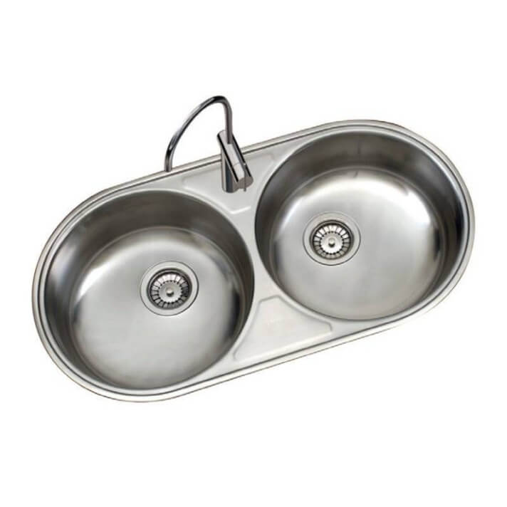 Fregadero 90cm de 2 cubetas Timblau